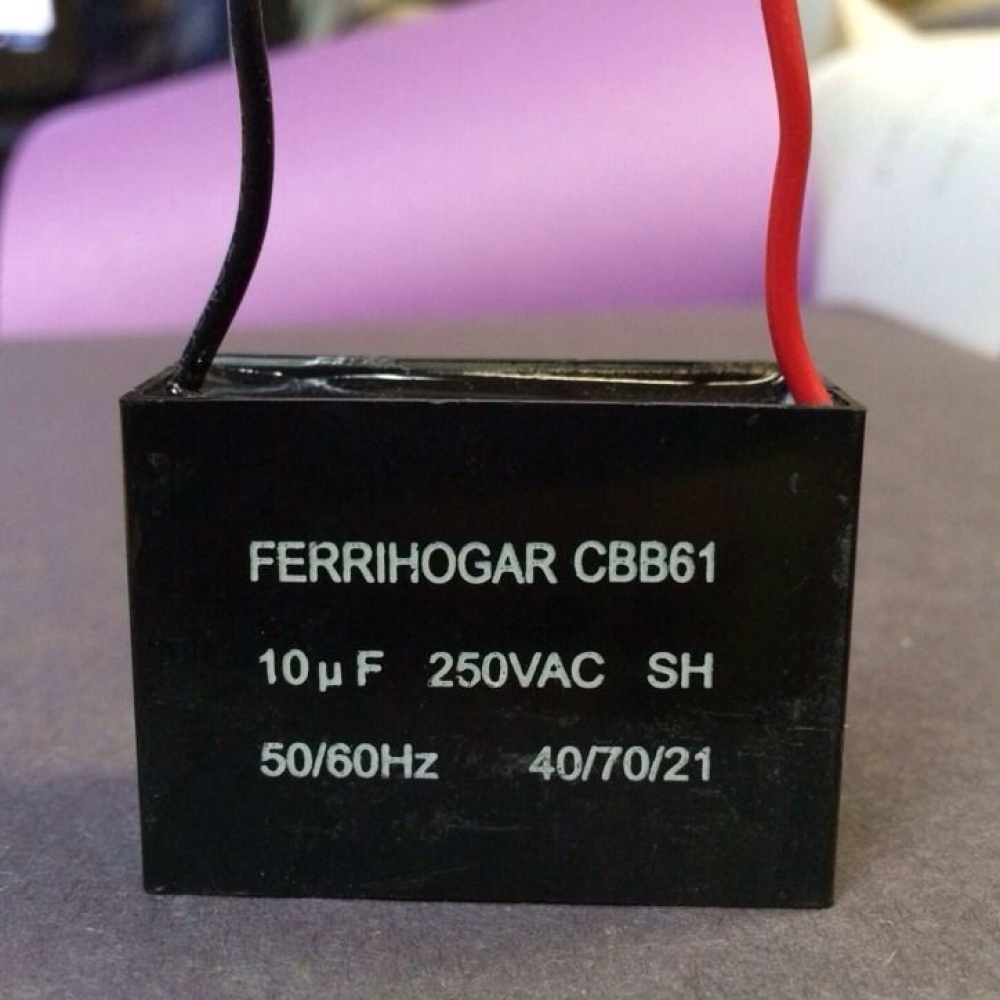 CAPACITOR VENTILADOR 10 MFD 250V