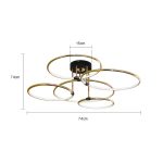 Lámpara de Techo 4 Anillos 80W