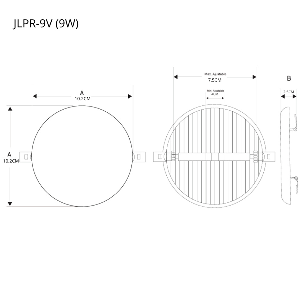 Panel LED Redondo sin marco